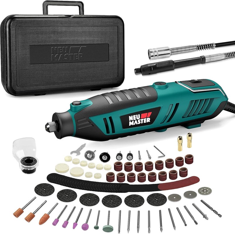 NEU MASTER 180W Rotary Tool Kit, Corded Power Rotary Tools with 160 Accessories and 6 Variable Speed, 10000-35000RPM Electric Drill Set for Handmade Crafting Projects and DIY Creations - Image 1